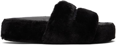 Superge in čevlji Stella McCartney Signature Fuzzy Slides Črna | 810234E00114, 0