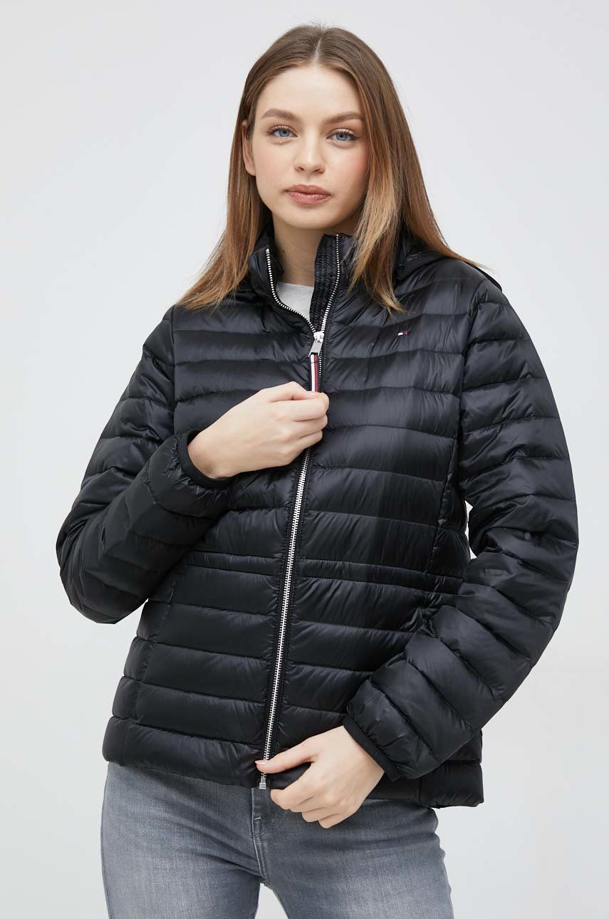 Puhovka Tommy Hilfiger Puffer Jacket Črna | WW0WW37264.PPYX, 0