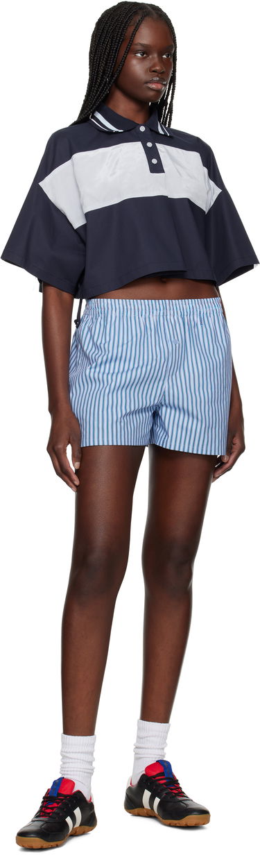 Krop-top We11done We11done Color Block Cropped Polo Mornarica | WD-BL1-25-132-W-NV, 3