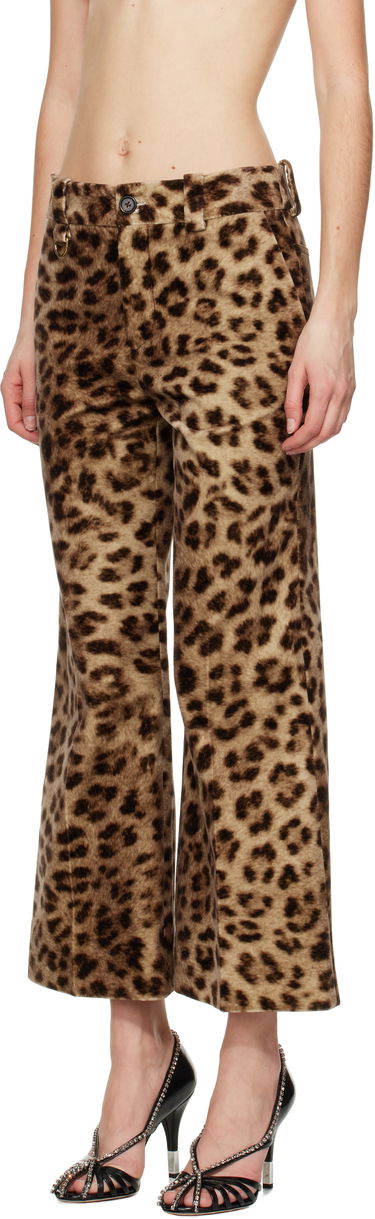Hlače CHLOÉ Chloé Cropped Bootcut Trousers Rjava | CH25SPA31290, 3