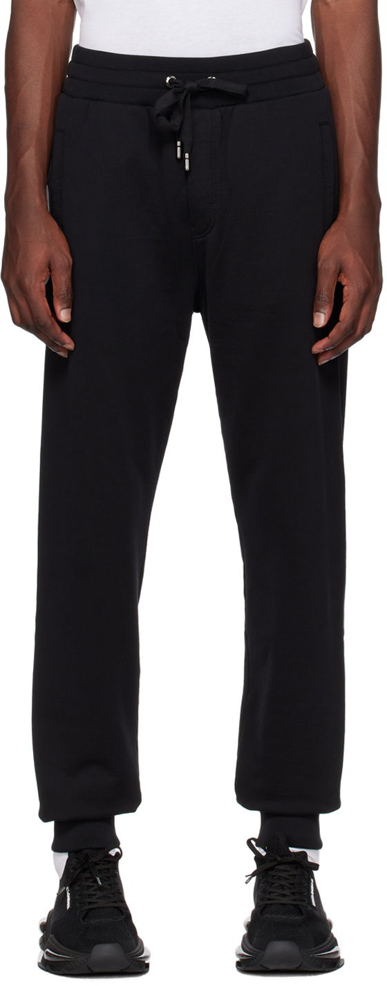 Trenirka Dolce & Gabbana Black Printed Lounge Pants Črna | GVUYATFU7DU