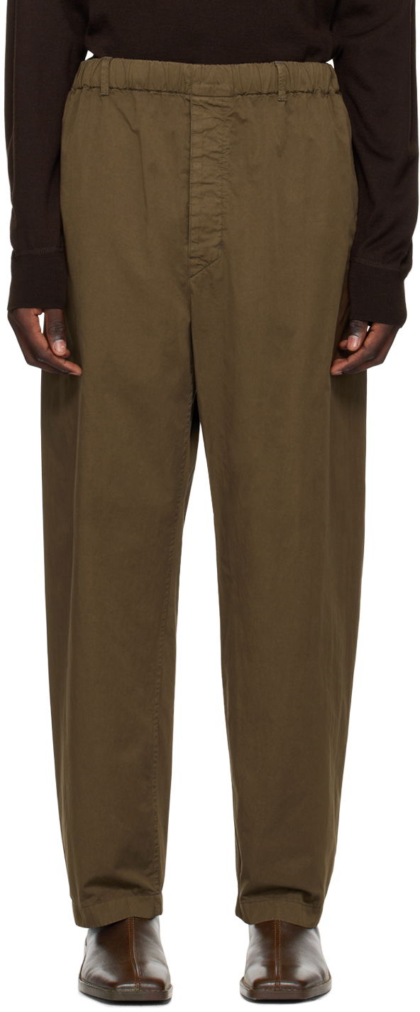 Hlače LEMAIRE LEMAIRE Relaxed Trousers Zelena | PA1047 LF1206
