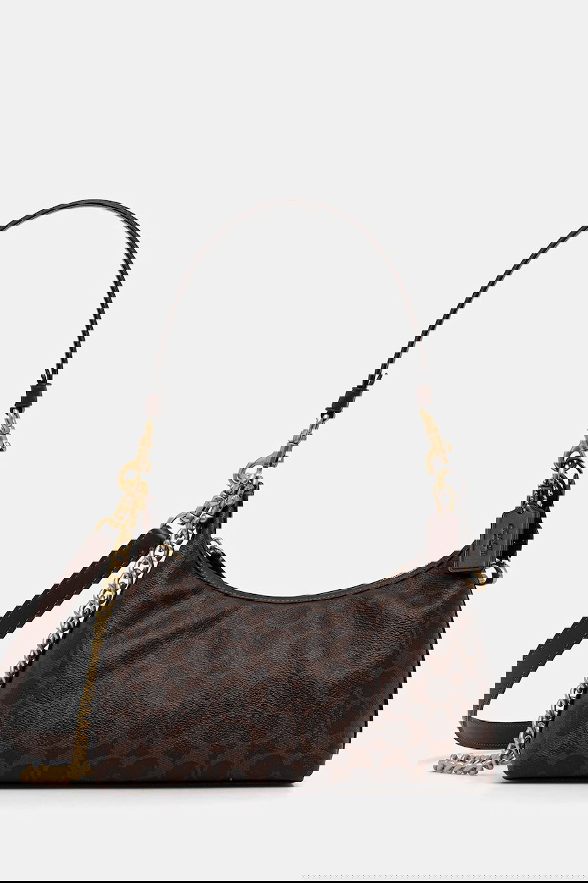 Torba za čez ramo Coach Juliet Monogram Crescent Shoulder Bag Rjava | CAM26, 0