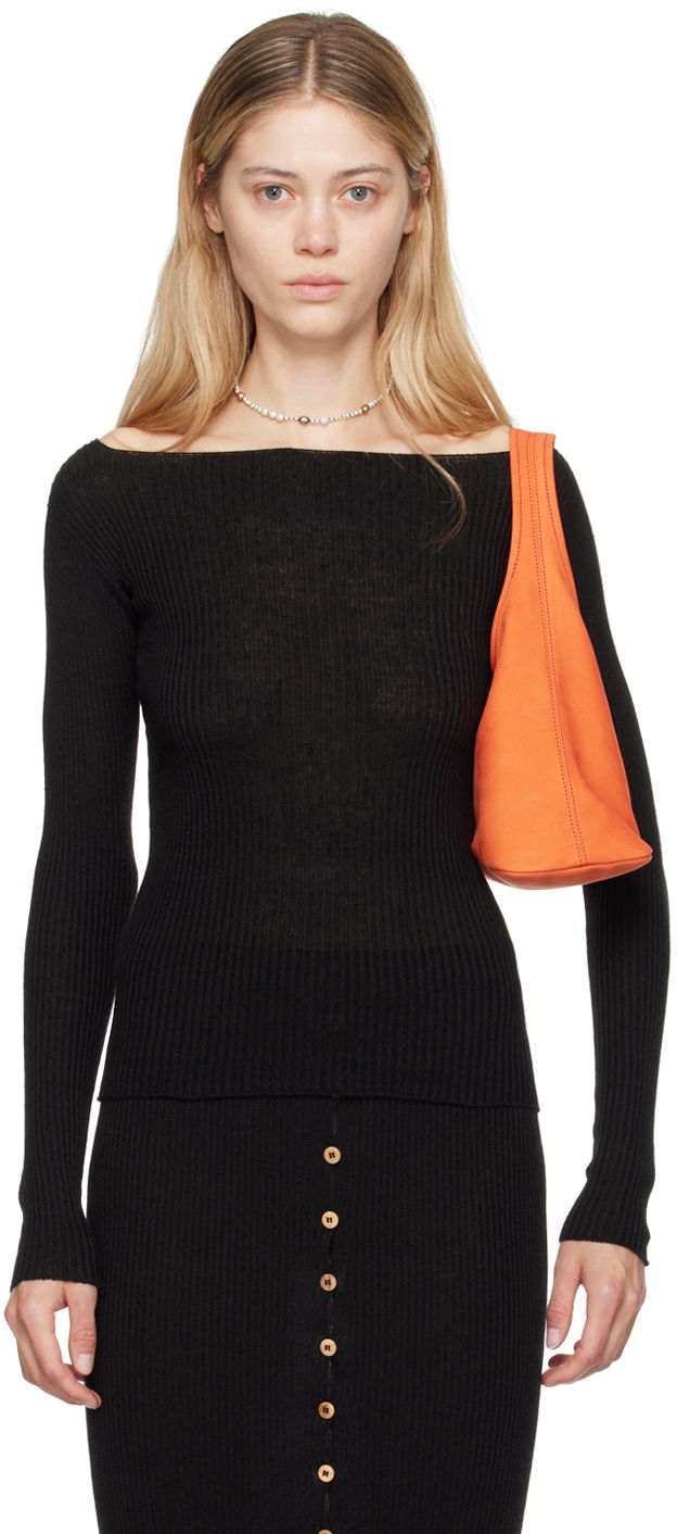 Torbica Baserange Dande Off The Shoulder Sweater Oranžna | KNDAL-LI-AU24
