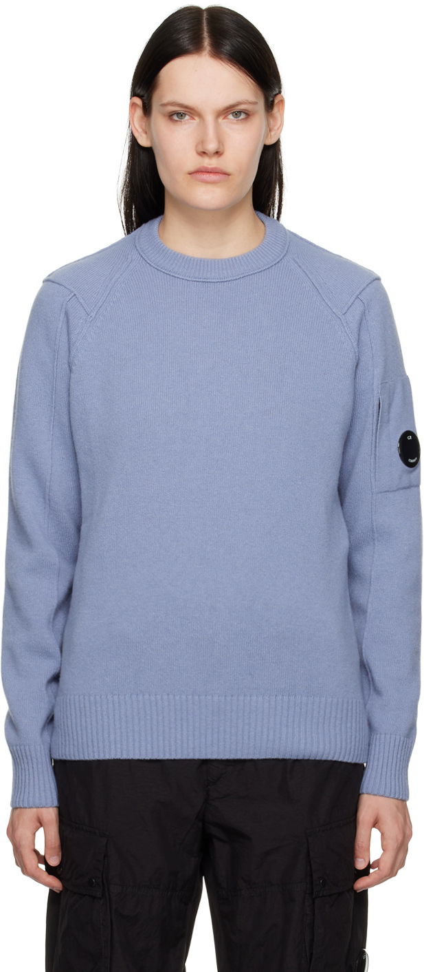 Pleteni pulover C.P. Company Crewneck Sweater Modra | 13CMKN087A-005504A, 0