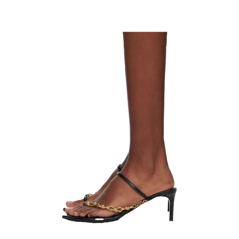 Superge in čevlji Bottega Veneta Leaf Sandals Črna | 775409 V3H60