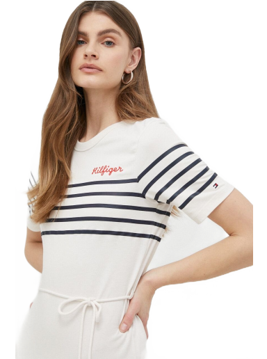 Obleke Tommy Hilfiger Dress Bela | WW0WW37850.PPYX