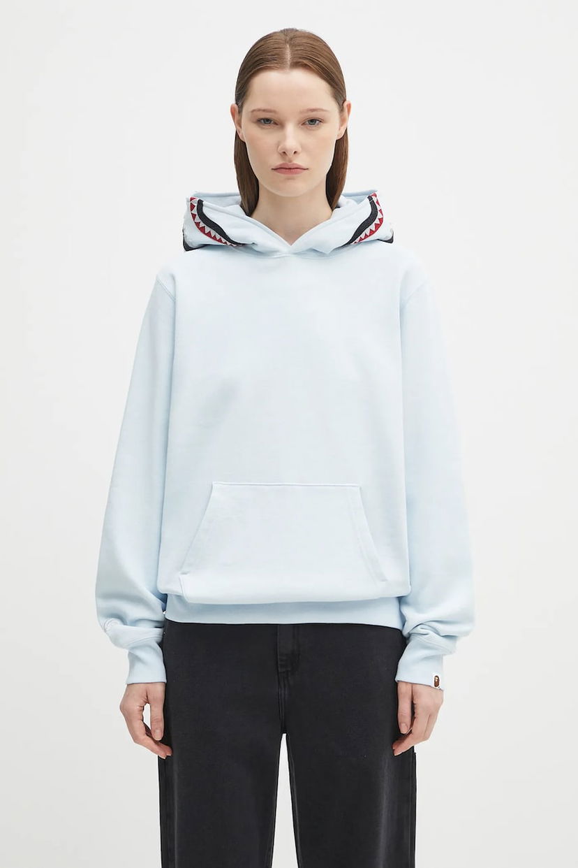 Pulover BAPE A Bathing Ape Shark Hoodie Modra | 1L30214009