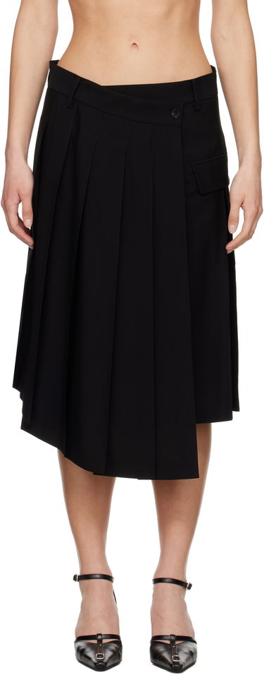 Krila Feng Chen Wang Feng Chen Wang Pleated Midi Skirt Črna | FUS19SK01B, 0