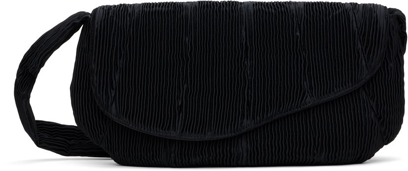 Torba za čez ramo Collina Strada Collina Strada Pleated Caterpillar Messenger Bag Črna | XX9023