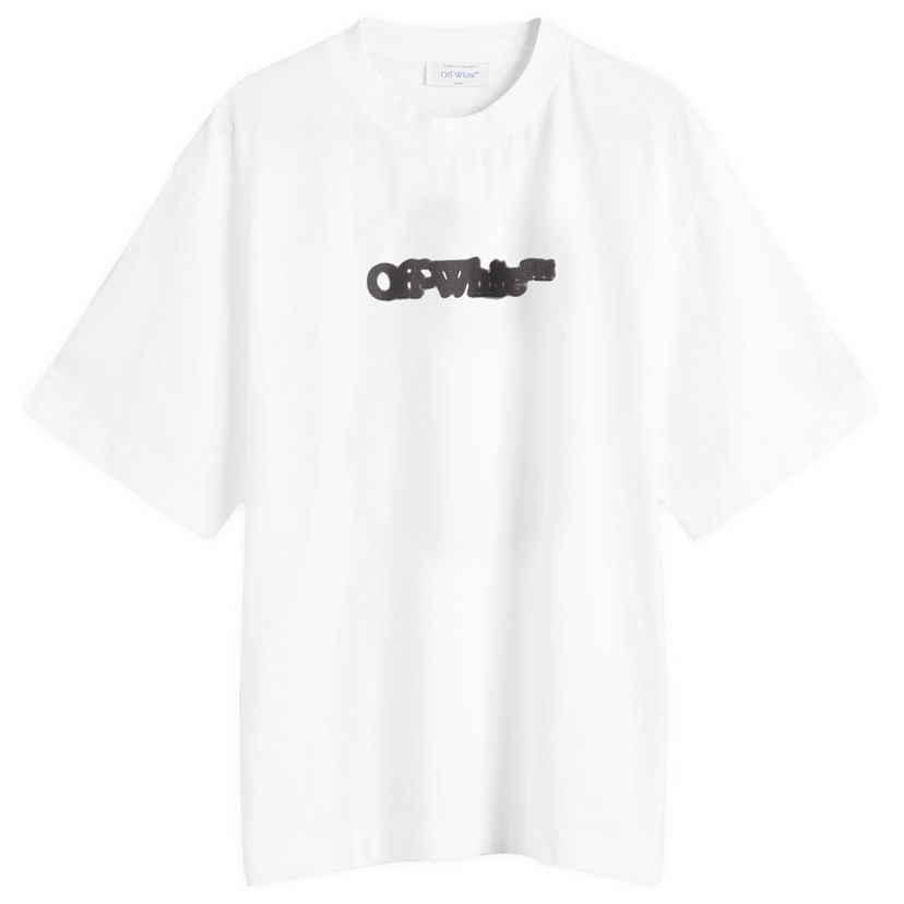 Majica Off-White Slim Fit T-Shirt with Logo Print, Size Large Bela | OMAA027S25JER00B0110