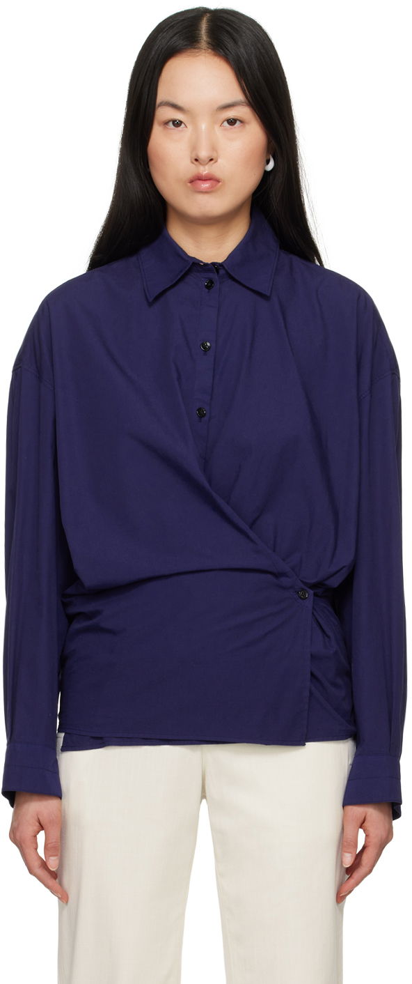 Srajce LEMAIRE LEMAIRE Women's Twisted Button-Up Shirt Modra | SH1032 LF445