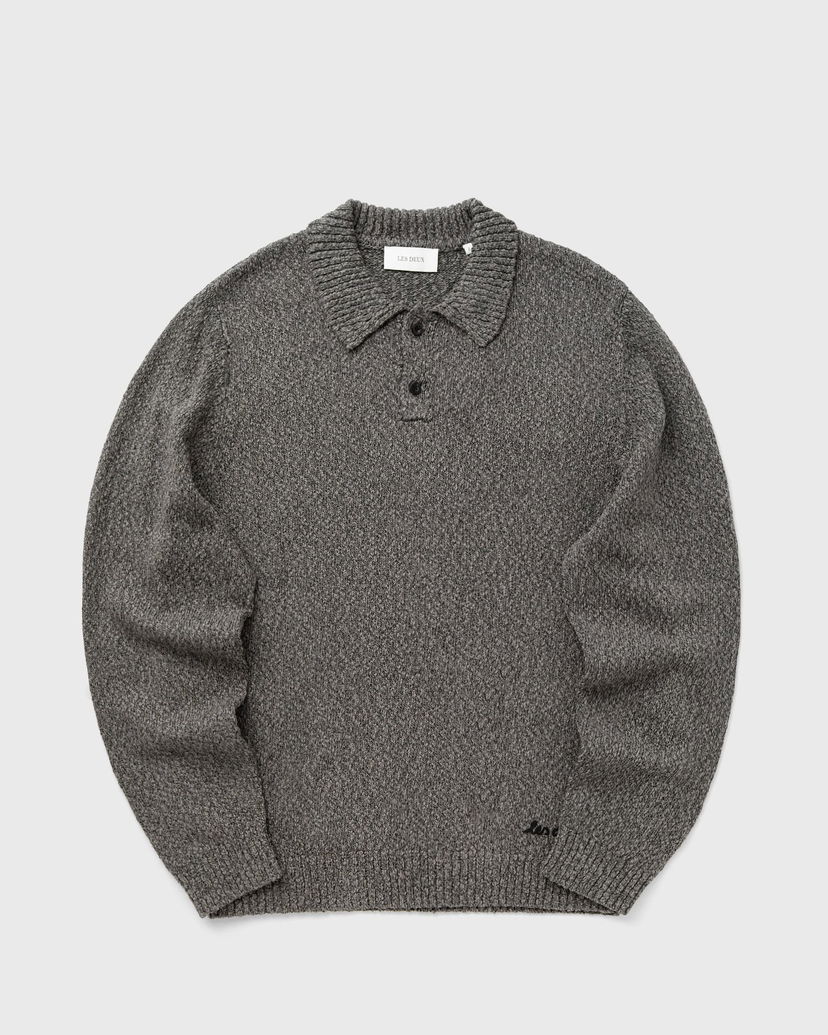 Polo majica Les Deux Mouliné Knitted Polo Shirt Siva | 1000556-100