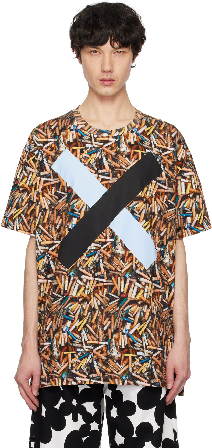 Majica Vivienne Westwood Vivienne Westwood Oversized Cigarette Butt Print T-Shirt Rjava | 3G010018-J006E-AAA-