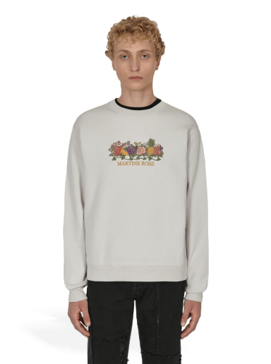 Pulover Martine Rose Classic Embroidered Crewneck Sweatshirt Siva | MRAW22-601  001