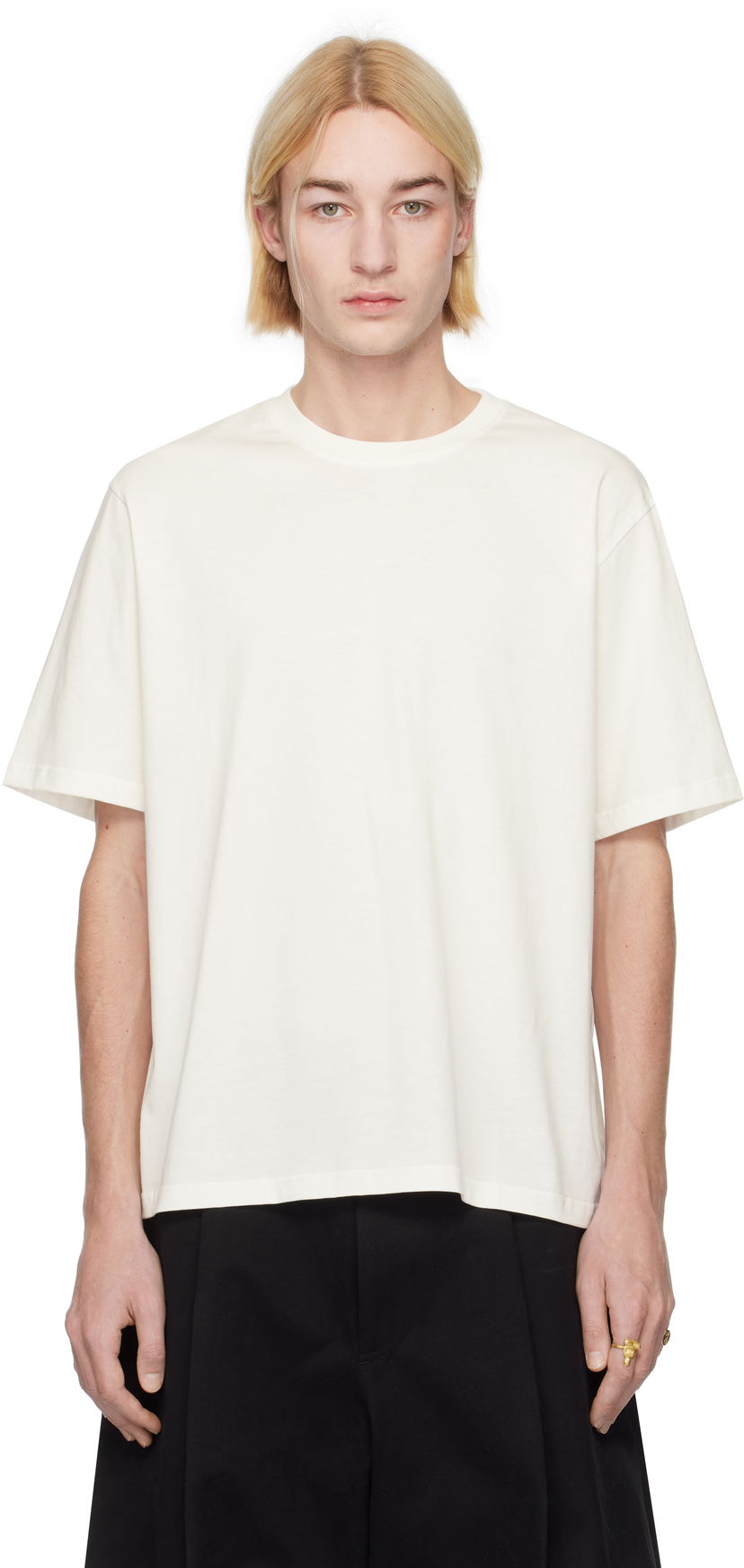 Majica Studio Nicholson Studio Nicholson Bric T-Shirt Bela | BRIC SNM - 1326