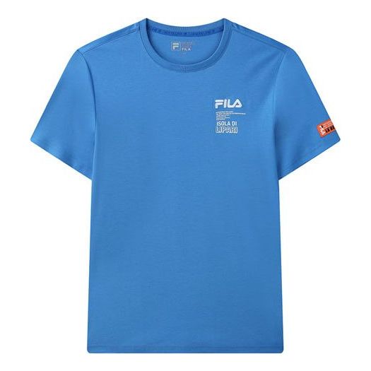 Majica FILA Alphabet Print Round Neck Tee Modra | F11M128117F-RB
