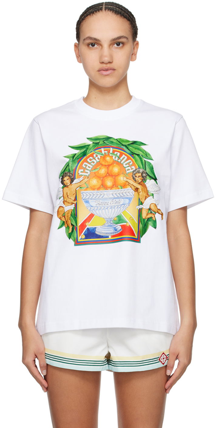 Majica Casablanca Triomphe D'Oranges T-Shirt Bela | U-MPS24-JTS-001-09