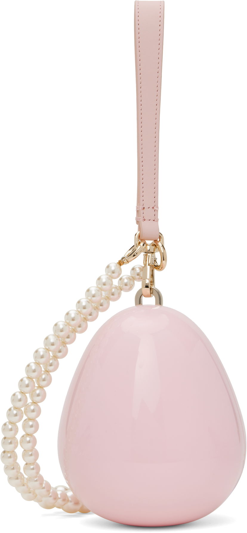 Torbica Simone Rocha Simone Rocha Micro Egg Pearl-Strap Handbag Roza | BAG110CB 0773