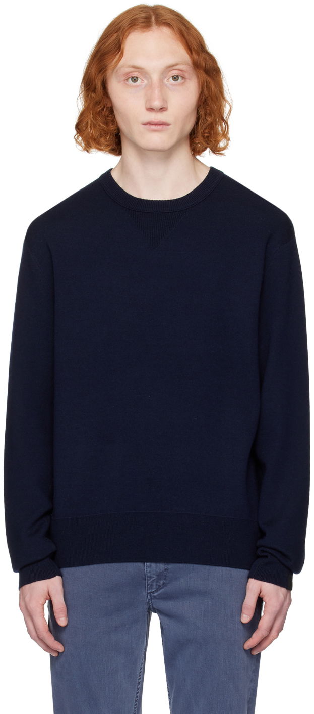 Pleteni pulover rag & bone York Knit Sweater Mornarica | MBS23H026HS26