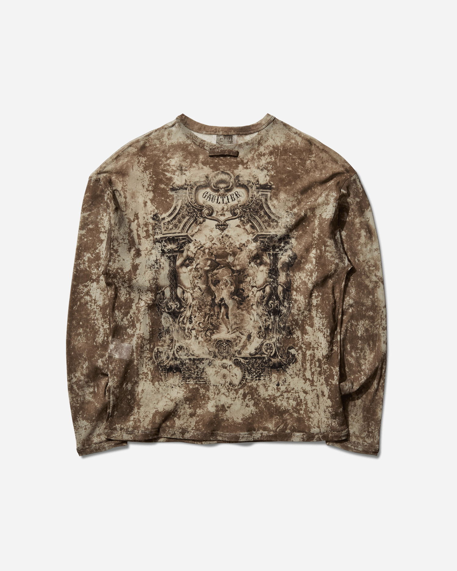 Majica Jean Paul Gaultier Oversized Medallion Graphic Longsleeve Top Rjava | 2503WTO340M006 P6965, 0