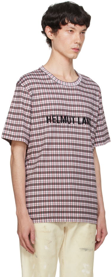 Majica Helmut Lang Plaid Logo Print T-Shirt Roza | O06HM509, 1