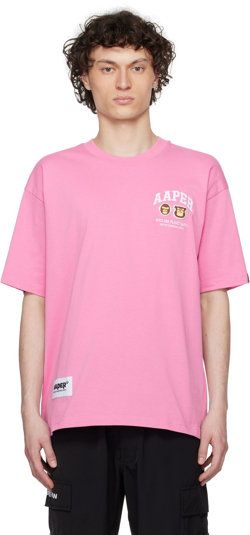 Majica AAPE by A Bathing Ape AAPE By A Bathing Ape 'AAPER' Logo Short Sleeve T-Shirt Roza | AAPTEM1611XXNPKX