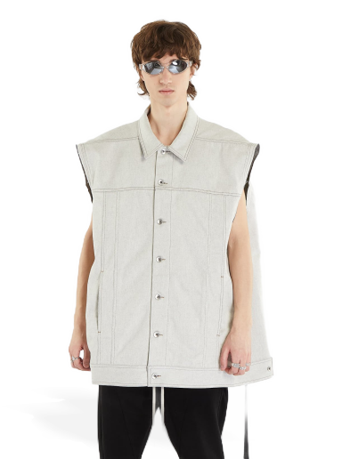 Telovnik Rick Owens DRKSHDW Jumbo Worker Vest Bela | DU01C6762 MMD 51