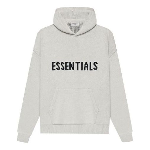 Pleteni pulover Fear of God Knit Hoodie Siva | FOG-SS21-601