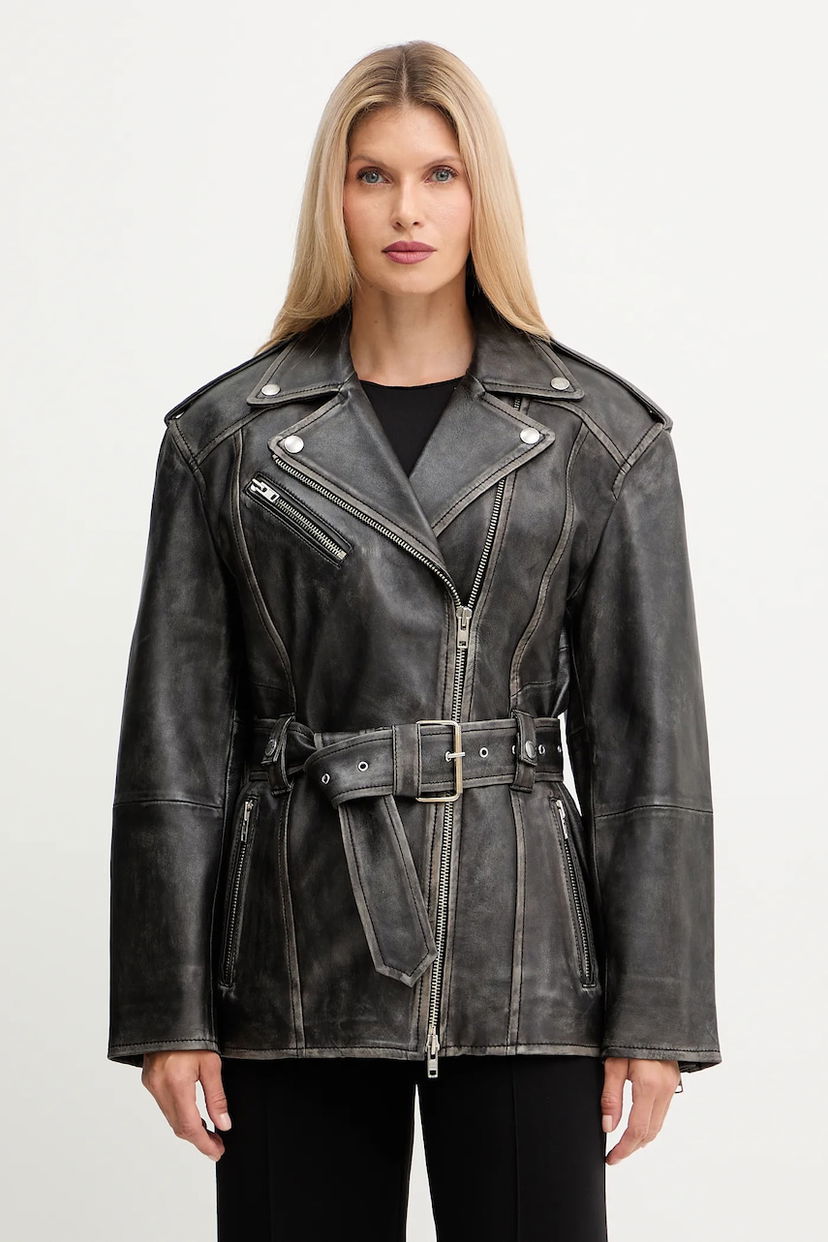 Jakna STAND STUDIO Stand Studio Leona Oversized Leather Jacket Črna | 66547.7830