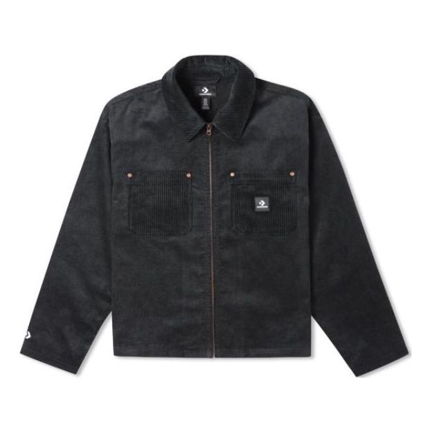 Jakna Converse Corduroy Shop Jacket Črna | 10023770-A01