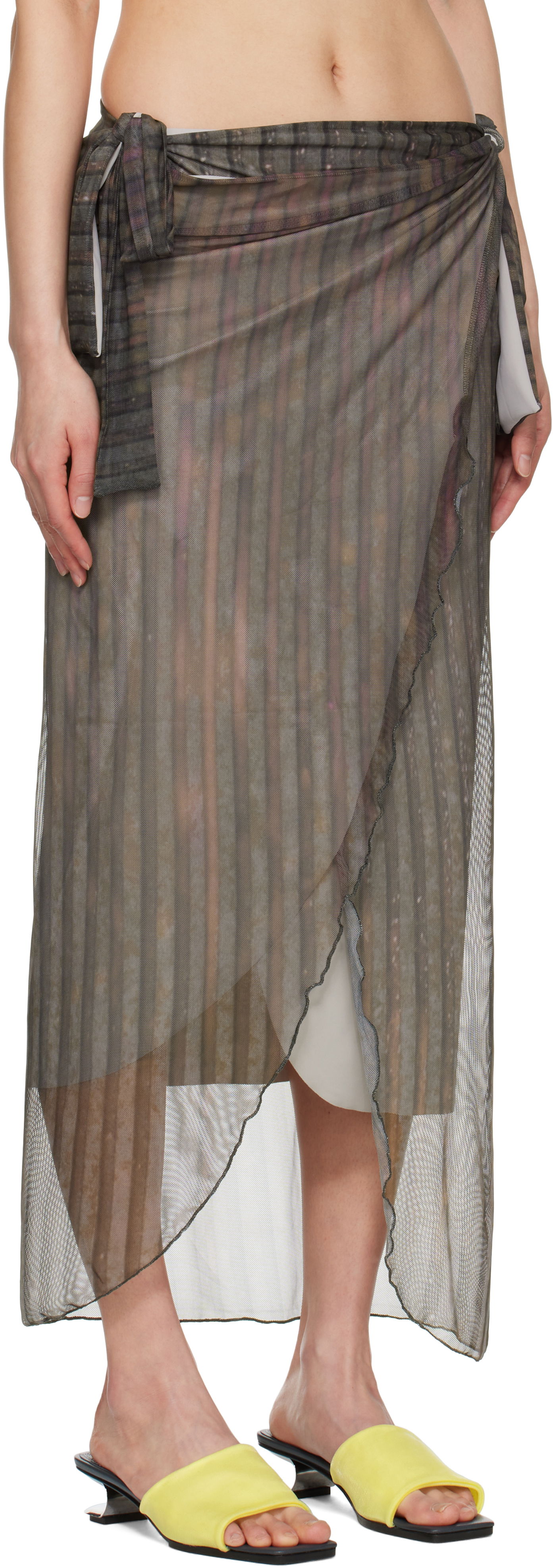 Krila Serapis Serapis Stripes Malong Maxi Wrap Skirt Rjava | SS25_PS_2, 1