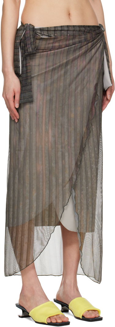 Krila Serapis Serapis Stripes Malong Maxi Wrap Skirt Rjava | SS25_PS_2, 1