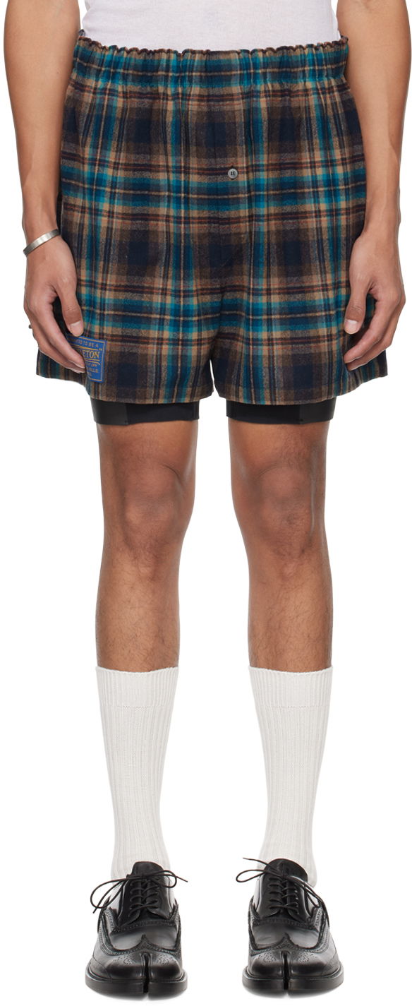 Kratke hlače Maison Margiela Check Shorts Mornarica | S50MU0071 S78041