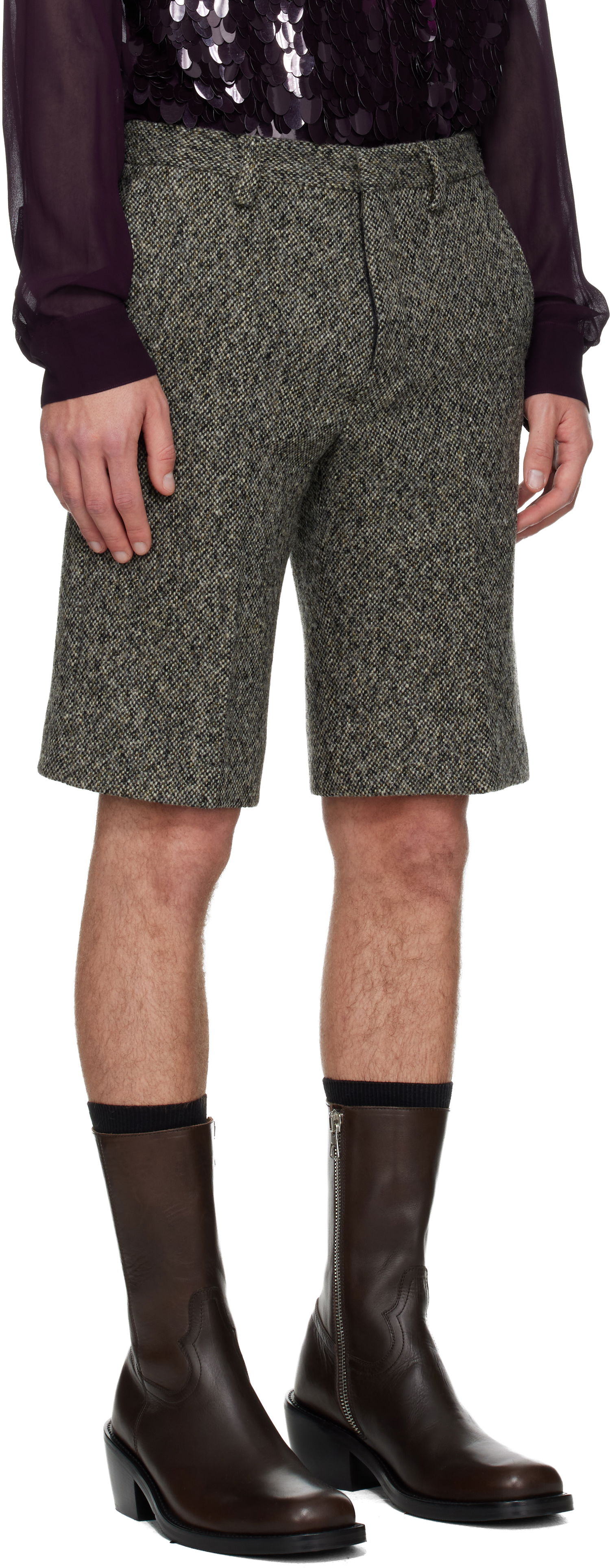 Kratke hlače Dries Van Noten Dries Van Noten Tailored Wool Shorts Večbarvna | 252-020994-2261, 1