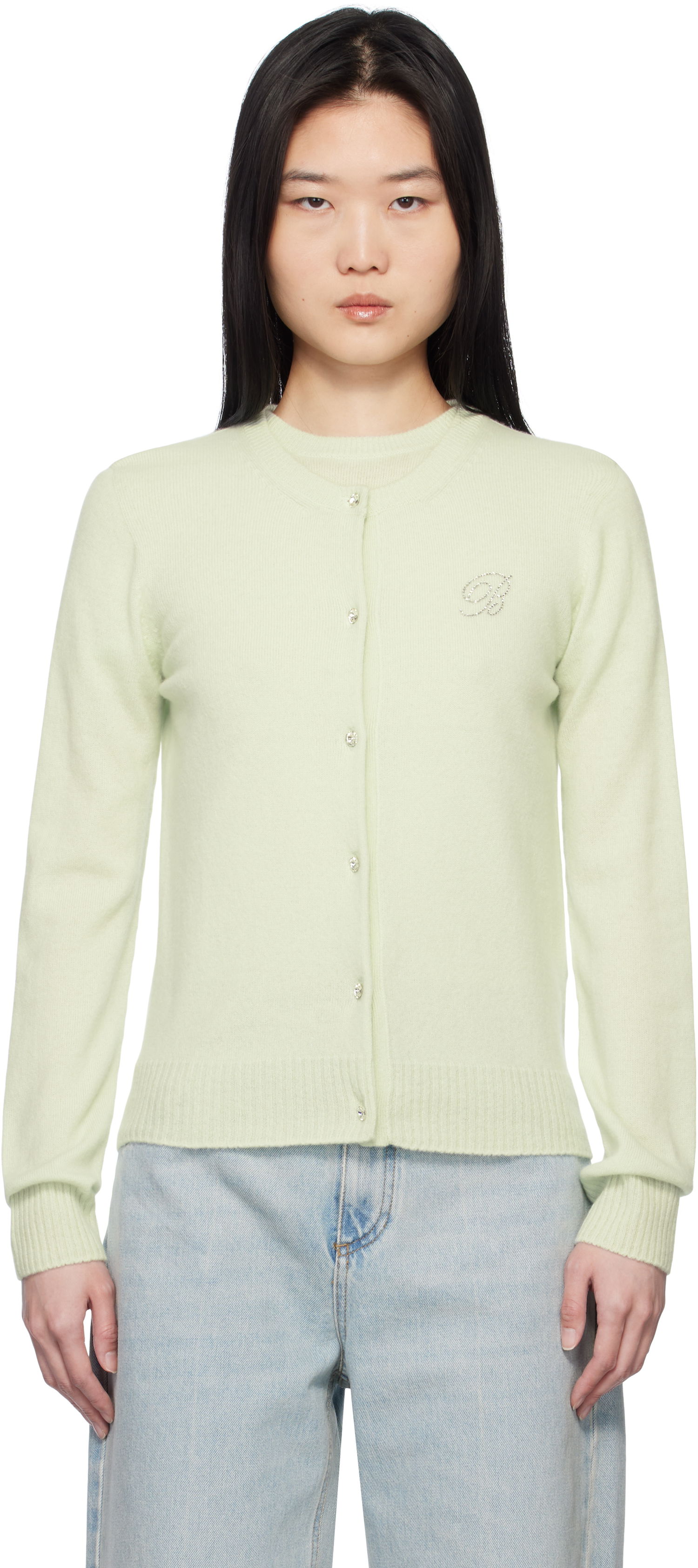 Pleteni pulover Blumarine Blumarine Cashmere Cardigan Zelena | P522M550A, 0