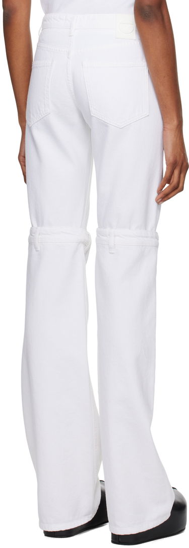 Kavbojke Coperni Open Knee Jeans Bela | COPP55251, 2