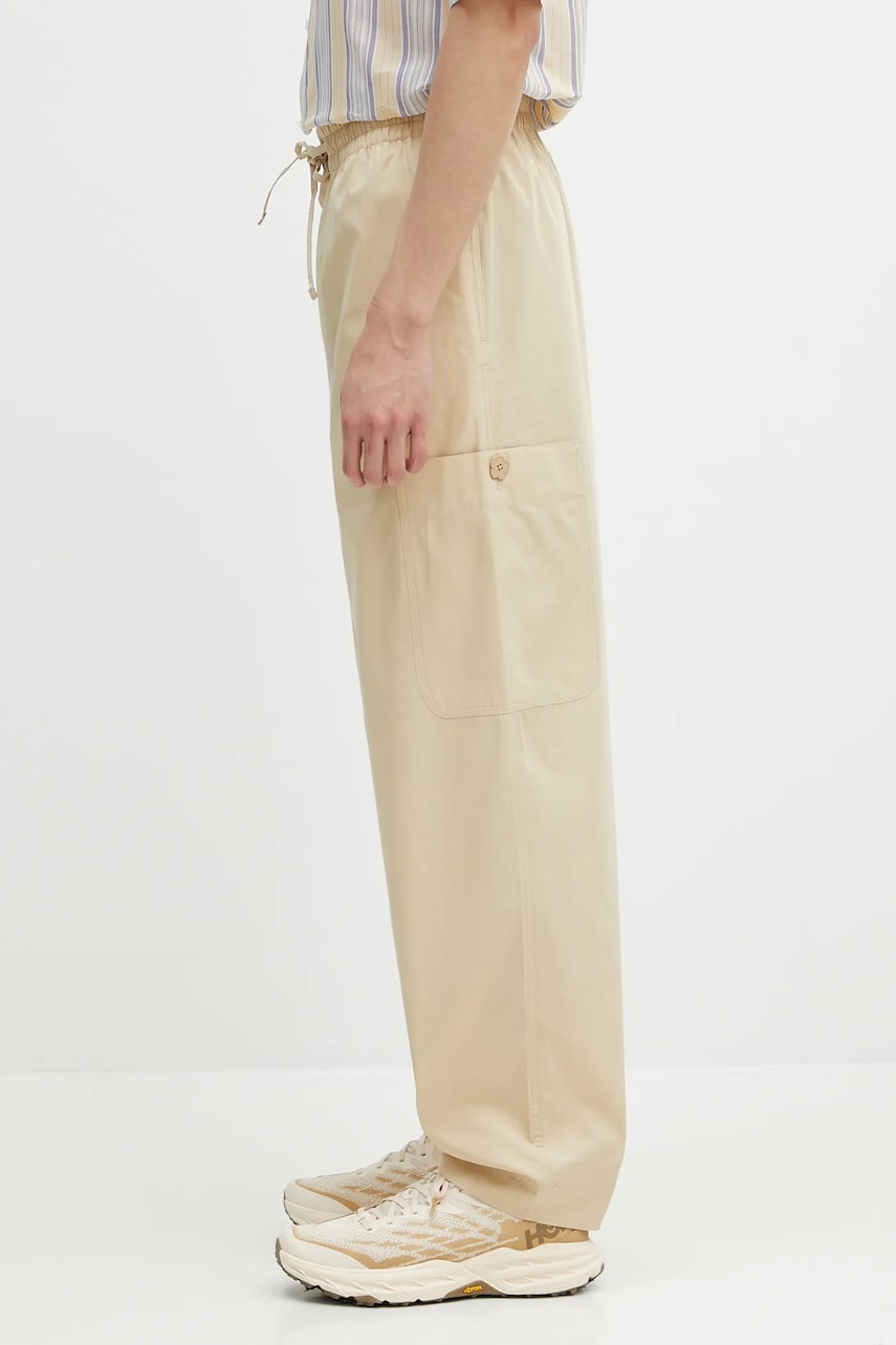 Hlače KENZO Kenzo Wide-Leg Drawstring Pants Bež | FF55PA5019SC.11, 1
