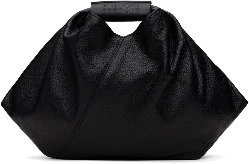 Torbica Maison Margiela MM6 Maison Margiela Triangle Leather Tote Črna | SB5WD0029 P7255