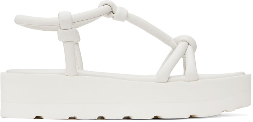 Superge in čevlji Gianvito Rossi Marine Flat Sandals Bela | G32246.05GOM.NAP