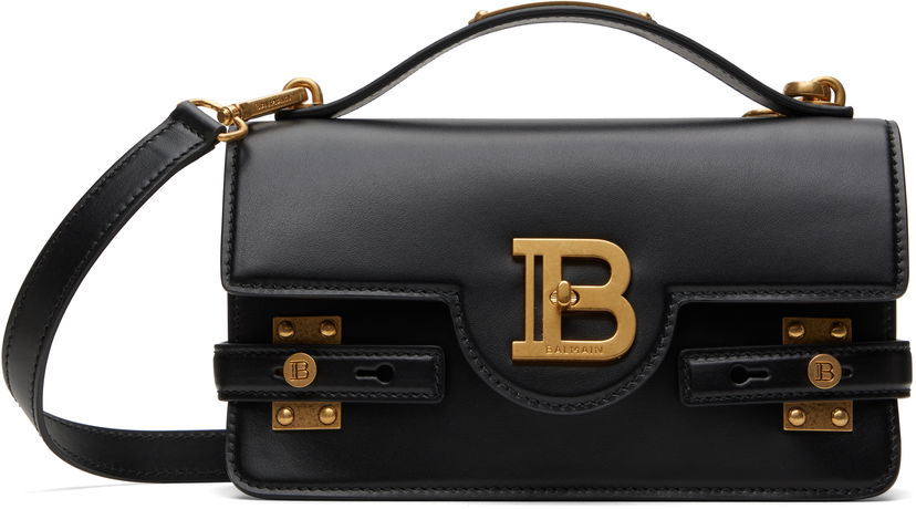 Torbica Balmain Balmain B-Buzz 24 Smooth Leather Bag Črna | DN1DA828LAVE