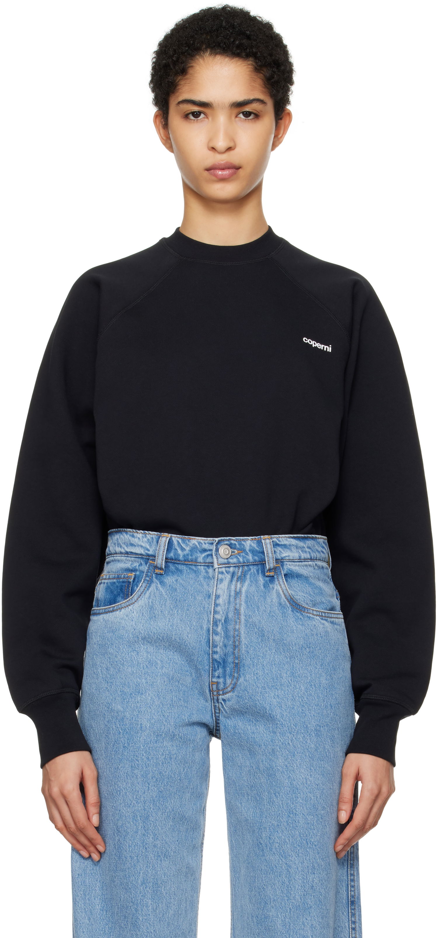 Pulover Coperni Crewneck Sweatshirt Bodysuit Črna | COPJS105F5010, 0