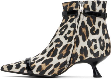 Nega čevljev GANNI GANNI Satin Eyelets Kitten Heel Boots Večbarvna | S2883, 2