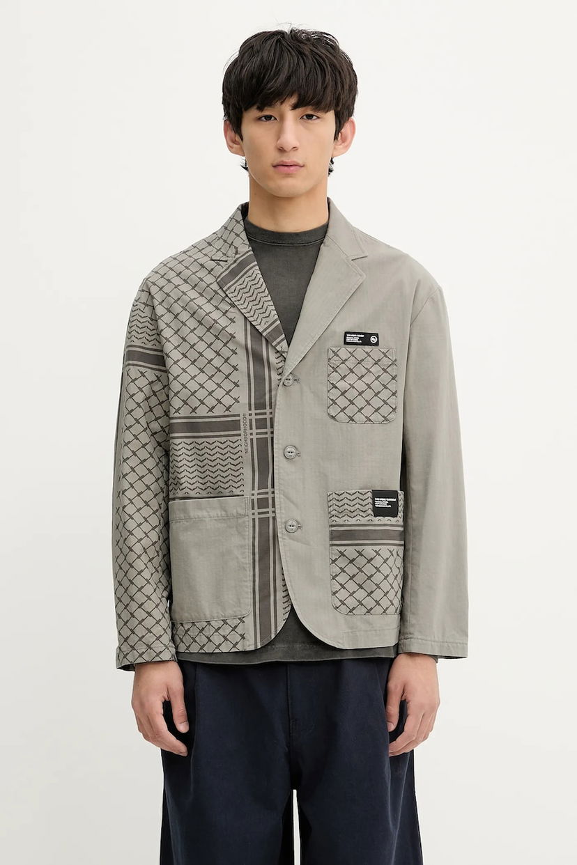 Jakna Neighborhood NEIGHBORHOOD PT SHEMAGH Patterned Jacket Siva | 251UTNH.JKM02