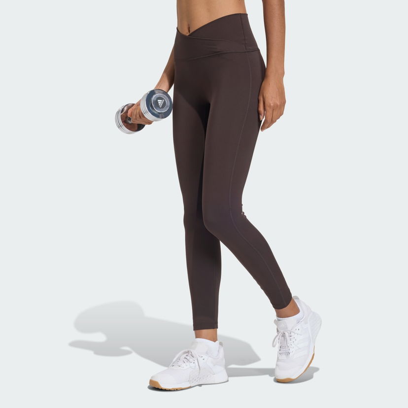 Pajkice adidas Performance Studio All Me 7/8 X-Over Leggings Rjava | KT3284