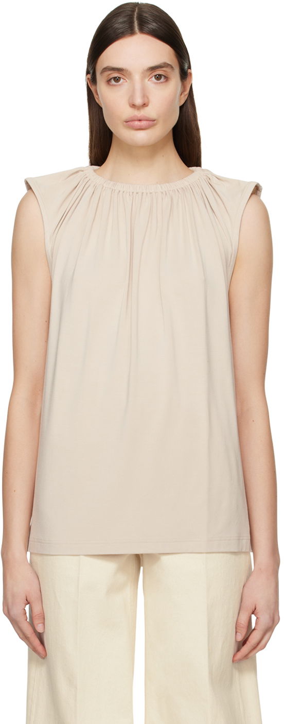 Majica brez rokavov TOTEME TOTEME Women's Crewneck Tank Top Bež | 242-WRT1716-FB0163, 0