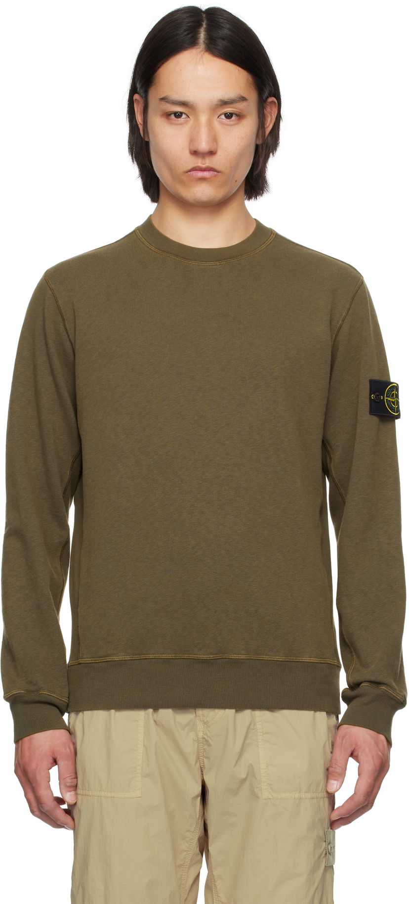 Pleteni pulover Stone Island Stone Island Fleece Sweatshirt Zelena | K1S15 6100020 S0060