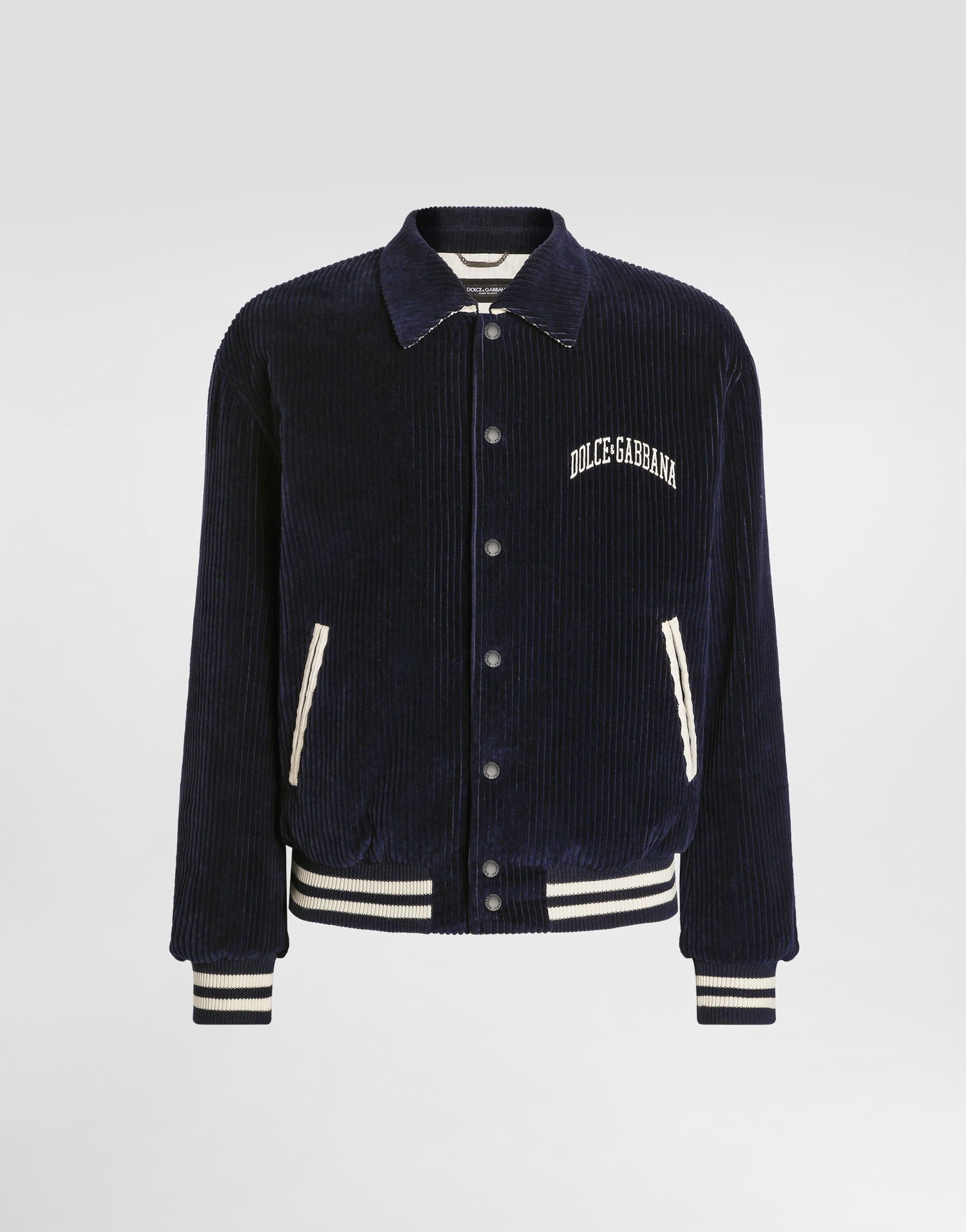 Bomber jakna Dolce & Gabbana Dolce & Gabbana Corduroy Bomber Jacket Mornarica | G9BPXZFUVLIB0665, 0