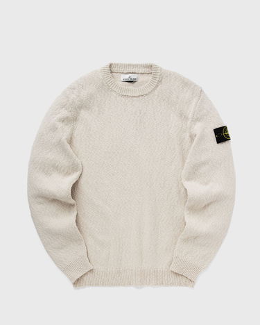 Pleteni pulover Stone Island Patch Crewneck Bež | 8015562B1.V0091, 0