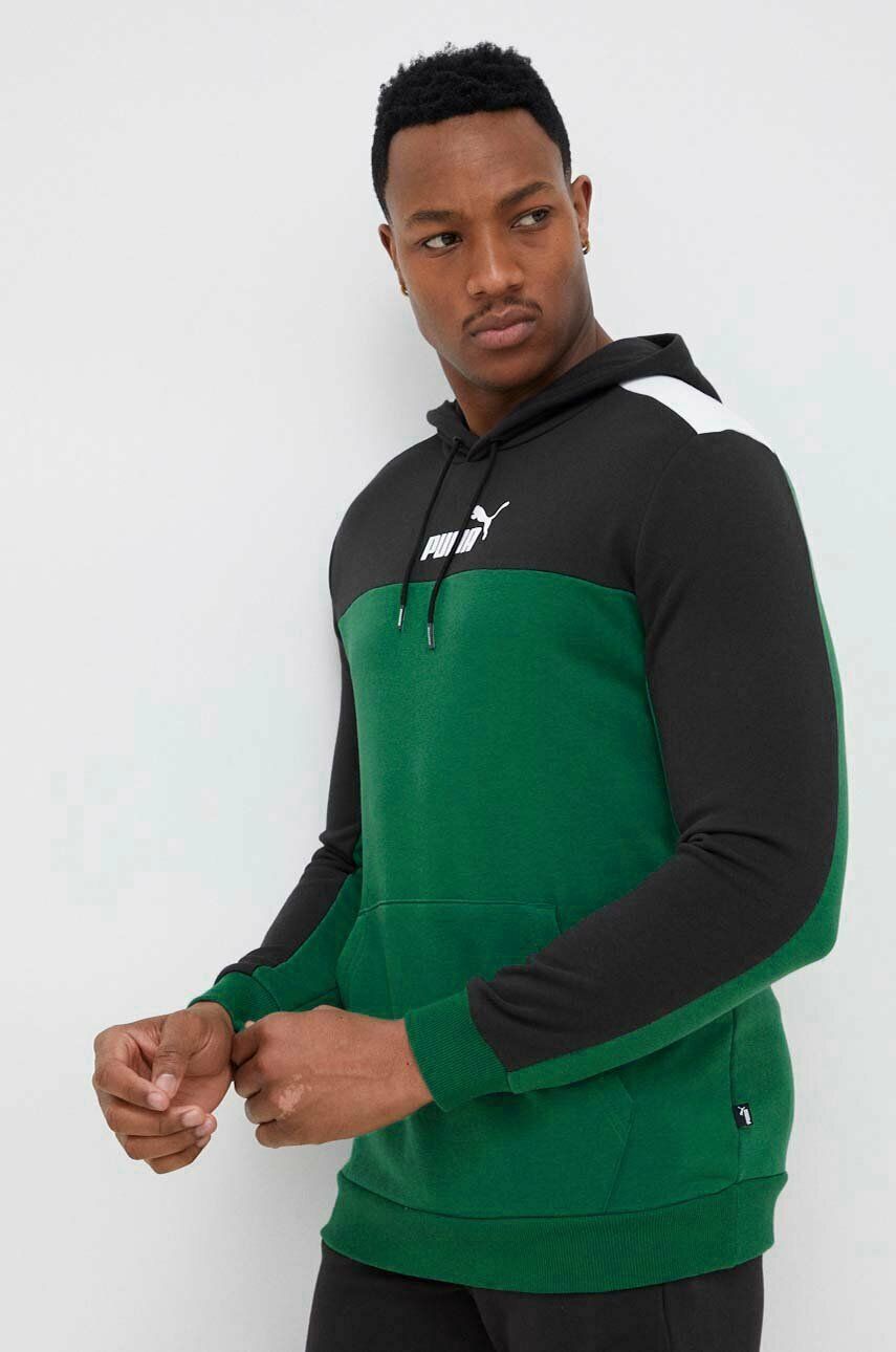 Pulover Puma Ess+ Block Hoodie Training Zelena | 847428, 0